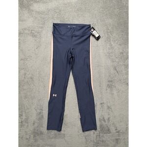 Under Armour Leggings Womens Small Navy Pink HeatGear Compression Athletic Pants